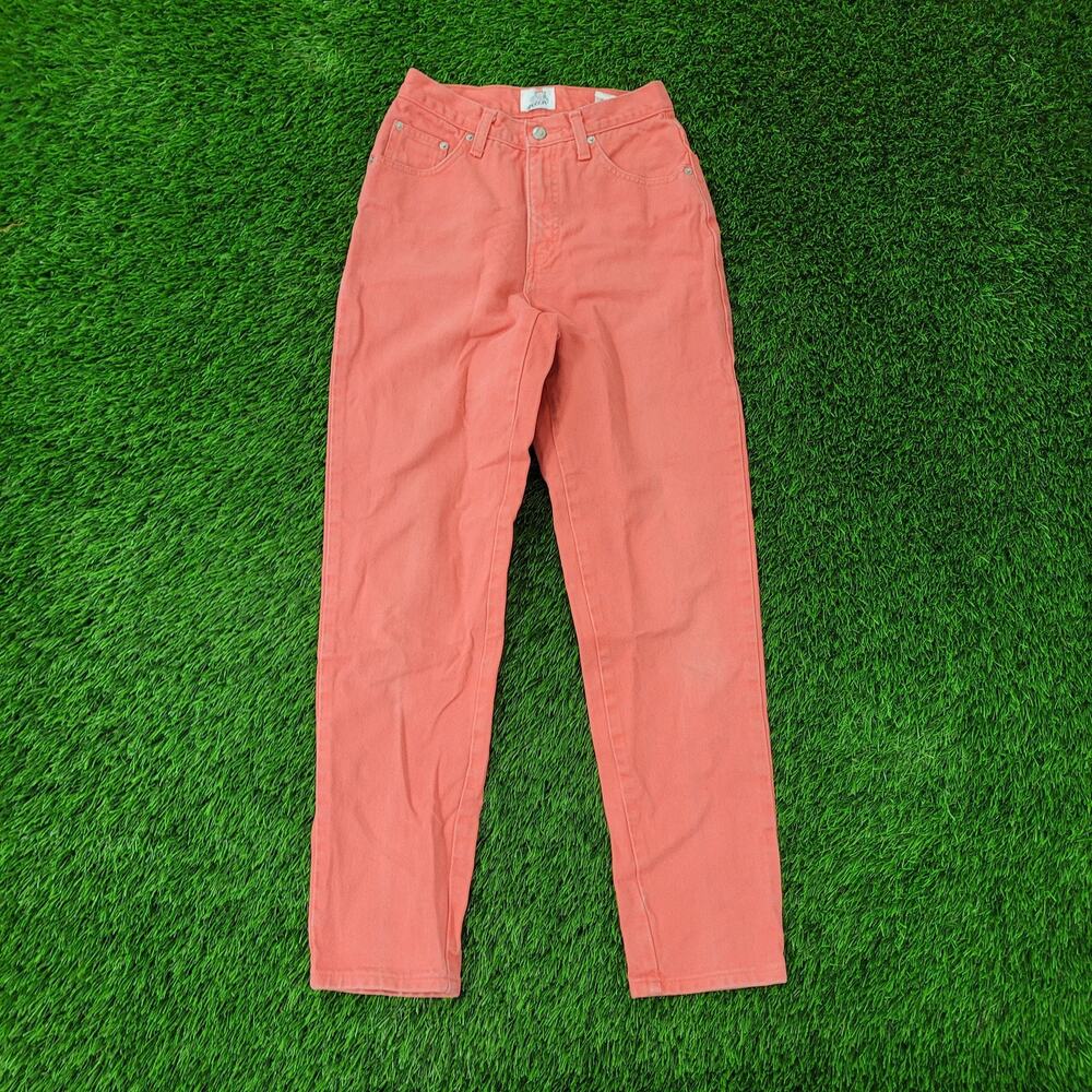 Vintage 80s Sasson Tapered Jeans Womens 2 26x30 Salmon Pink